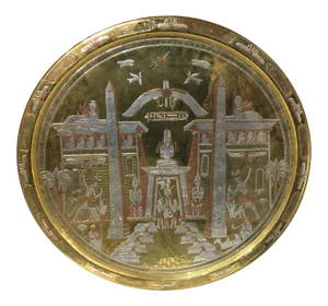 Art Deco Egyptian Revival Vintage Charger Plate