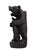Vintage Japanese Wood Carving of Ainu Bear Holding Fish, Japan, 1950 For Sale - Image 11 of 11