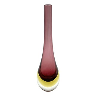 Murano Stem Submerged Vase by Flavio Poli for Seguso For Sale