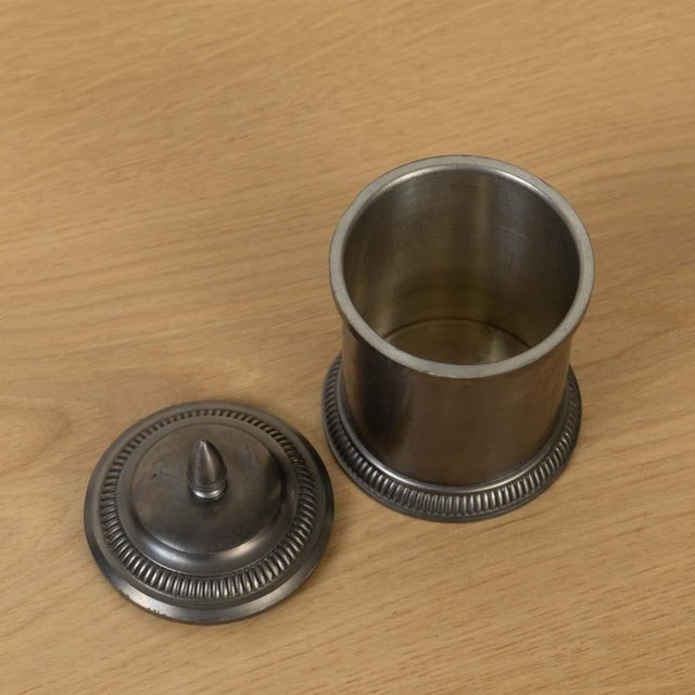 1940s 1940s French Pewter Canister For Sale - Image 5 of 10