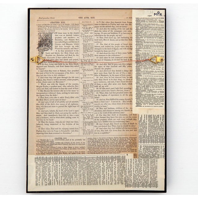 Matt Rix, Naive Style Right Facing Staffordshire Spaniel on Mantel, Blue, Print, Framed For Sale - Image 13 of 14