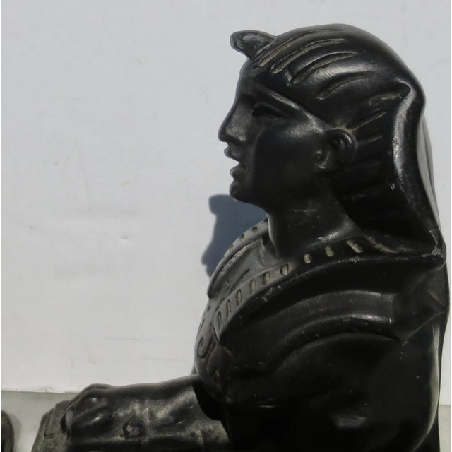 Egyptian Sphinx Resin Bookends For Sale - Image 4 of 9