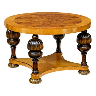 Mid-Century Art Deco Swedish Elm Root Coffee Table, 1950 For Sale
