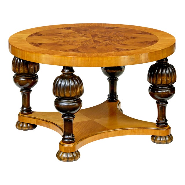 Mid-Century Art Deco Swedish Elm Root Coffee Table, 1950 For Sale