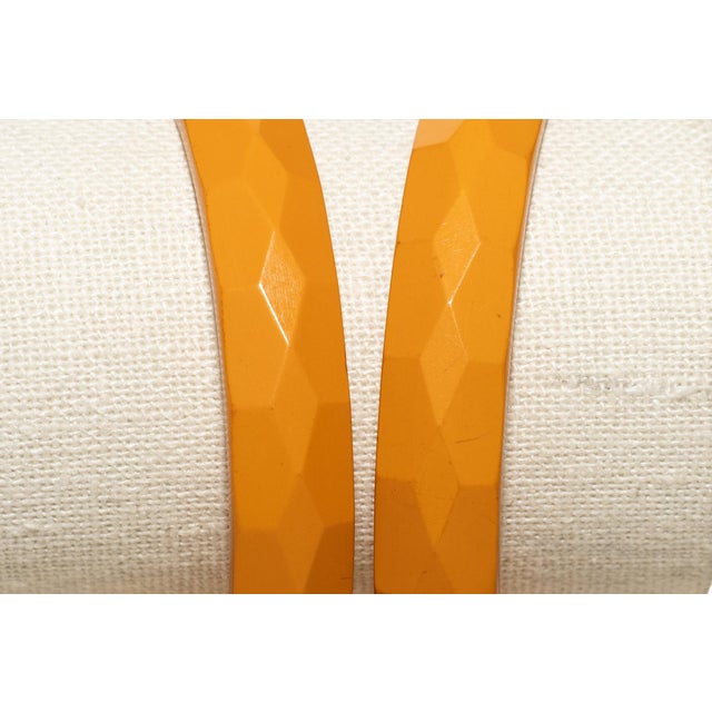 Vintage Art Deco Bakelite Diamond Faceted Bangle Bracelets, 1930's Set of 2 For Sale - Image 10 of 12