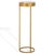 Metal Hannahmarie Round Stone Drink Table in Gold with White Marble Top For Sale - Image 7 of 8