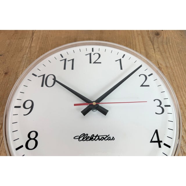 Vintage Office Wall Clock from Elektročas, 1990s For Sale - Image 10 of 16