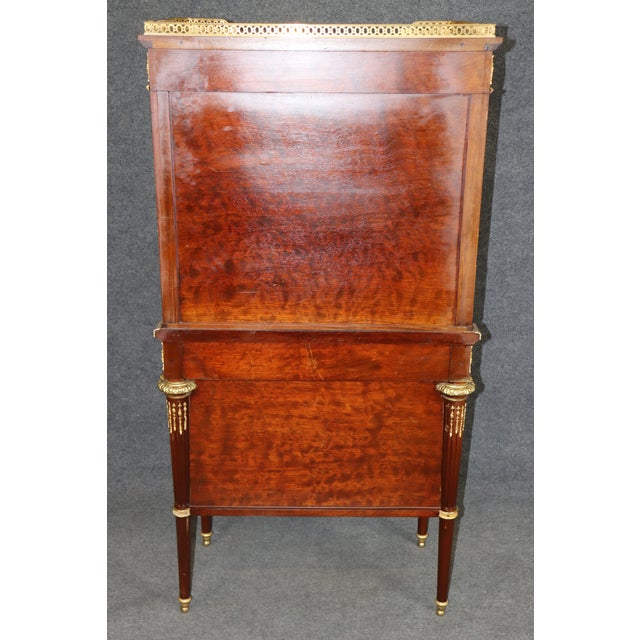 French Louis XVI Bronze Mounted Vernis Martin Secretary Desk by Henri Picard For Sale - Image 9 of 17