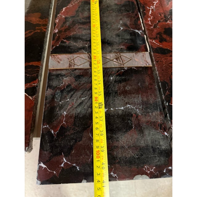 Antique Neoclassical Marble Fireplace Mantel Surround c.1818 Red & Black Stone Architectural Salvage For Sale - Image 12 of 17