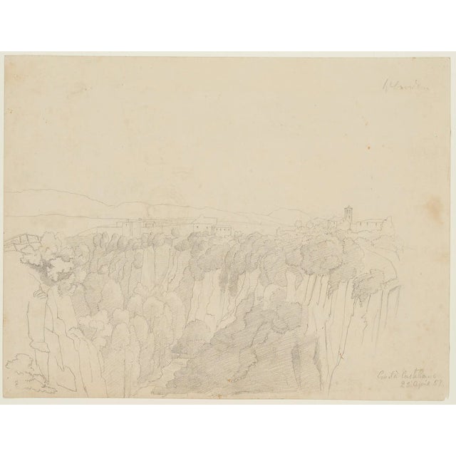 Unknown (19th century): View of Civita Castellana, 1857, PencilTechnique: Pencil on PaperInscription: Lower right...