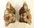 Gray Vintage Chinese Pottery Foo Dogs With an Unglazed Polychrome Finish- a Pair For Sale - Image 8 of 13