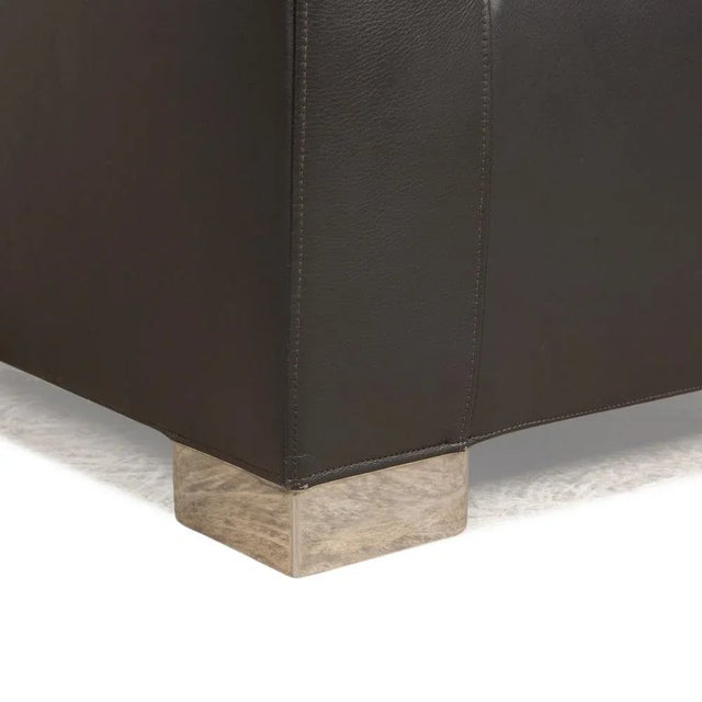 Suitcase Line Armchair in Grey Leather from Minotti For Sale - Image 10 of 15