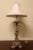 Lights Venetian Style Ornately Carved Lamp W. Shade For Sale - Image 7 of 7