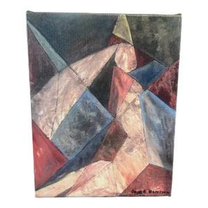 Abstract Painting by Gene K. Garrison Titled Hurry, Hurry Well Listed