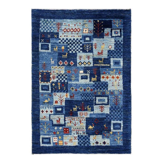 Fine Hand Knotted Persian Gabbeh Rug For Sale