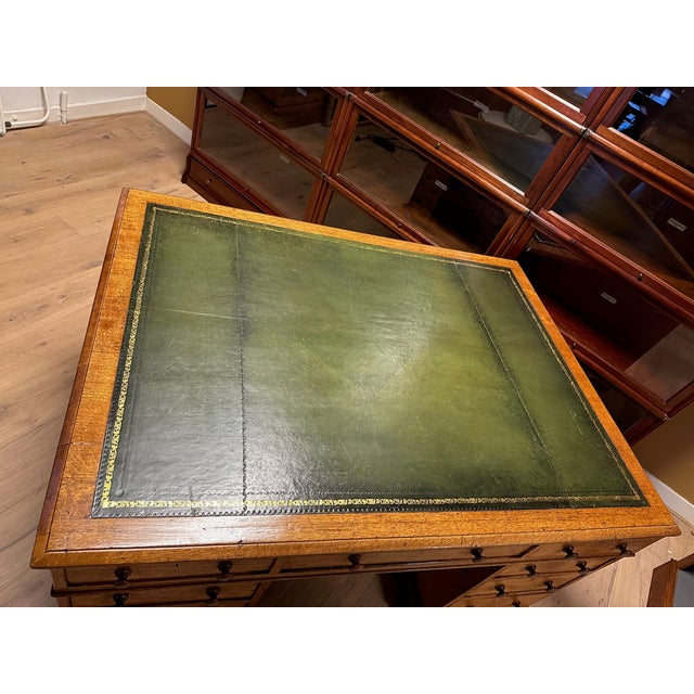 Antique Partners Desk, 1890s For Sale - Image 12 of 14