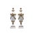 A Pair of French Antique White Marble Ormolu Mounted Cassolettes, urn shaped with ormolu mounts of rams head and acanthus,...