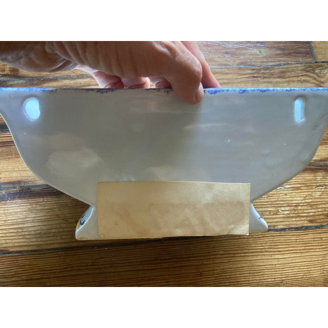 Very elegant HENRIOT QUIMPER French Faience wall fountain and/lavabo or hand basin. This Impeccable French faience wall...