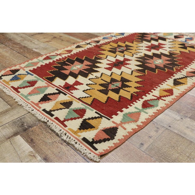 Vintage Persian Shiraz Kilim Rug - 03'00 X 04'07 For Sale In Dallas - Image 6 of 9