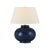 Hudson Valley Lighting Moodus 20 in. 1 Light Table Lamp in Aged Brass and Ceramic Parrish Blue Finish For Sale