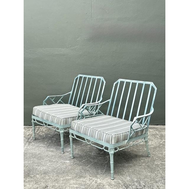 Vintage Cast Aluminum “Calcutta” Lounge Chairs - A Pair For Sale - Image 10 of 10