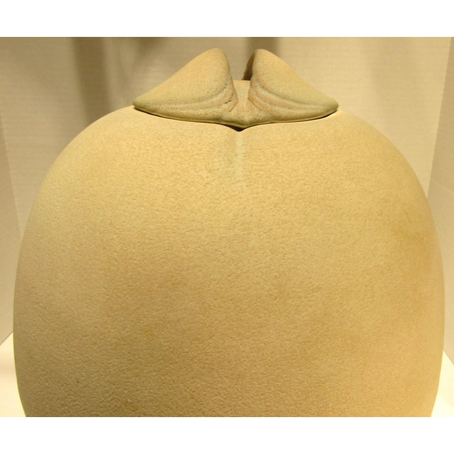 Large and Rare Porcelain Lidded Vessel / Pot Signed Wayne Fischer Circa 1980s For Sale - Image 13 of 17