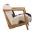 Mid-Century Modern Brown & White Deco Cow Chair For Sale - Image 3 of 6