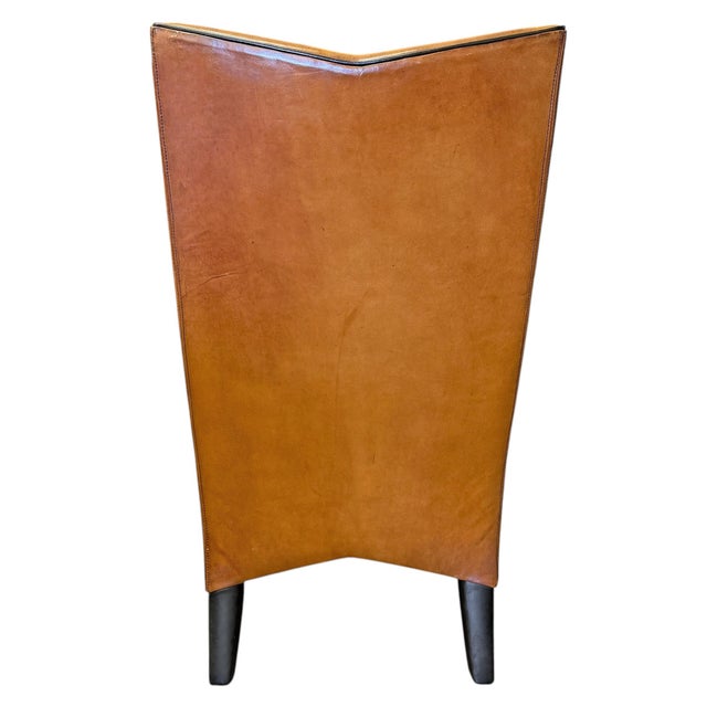 Set of Eight Leather Dining Chairs by Bart Van Bekhoven For Sale In Chicago - Image 6 of 11