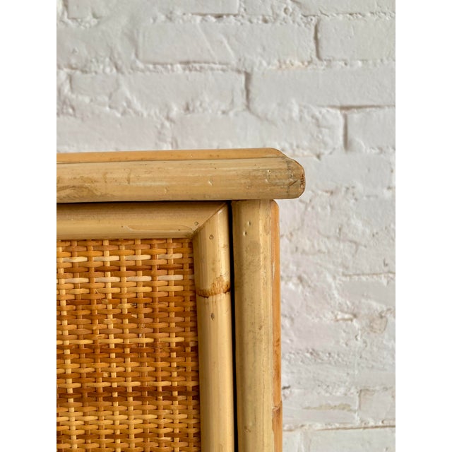 Light Yellow Vintage Italian Rattan Sideboard, 1970s For Sale - Image 8 of 12