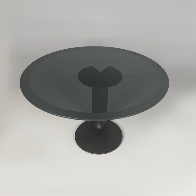 Poggi Italian Modern Round TL59 Dining Table attributed to Afra and Tobia Scarpa for Poggi, 1980s For Sale - Image 4 of 18