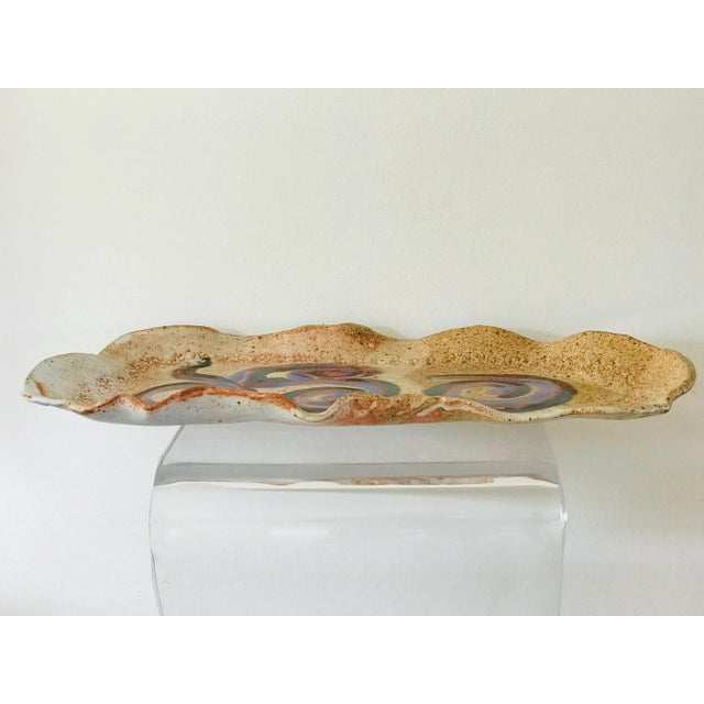 Mid-Century Modern 70’s California Studio Pottery Tray For Sale - Image 3 of 12