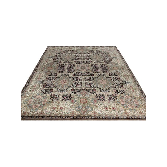 Textile Handwoven Indian Agra Area Rug 9x12 For Sale - Image 7 of 9