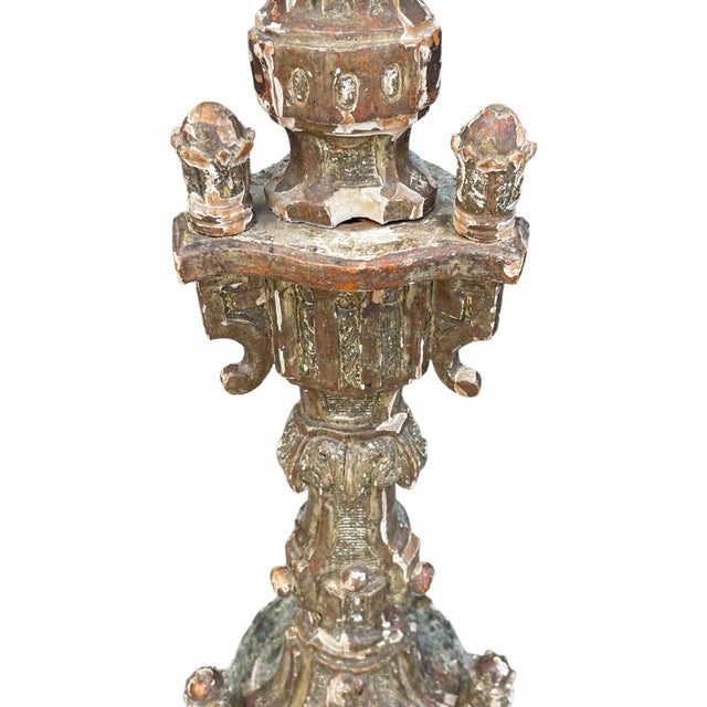 18th Century French Pricket Stick Table Lamp For Sale In Los Angeles - Image 6 of 12