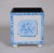 Aqua Colored box holder with hand painted scenes of farmers, shepherds, and flowers Delf design. This is a refreshing...