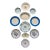 Shades of Blue French Country Hanging Plate Curation-Set of 11 For Sale