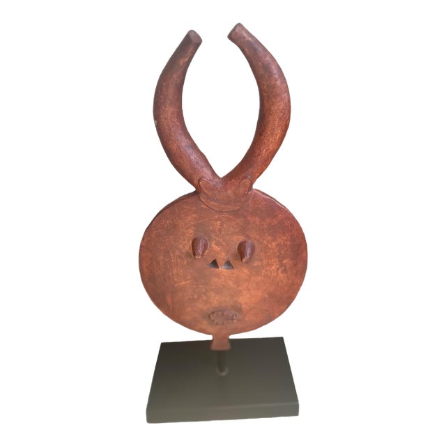 Tribal Mask Sculpture For Sale