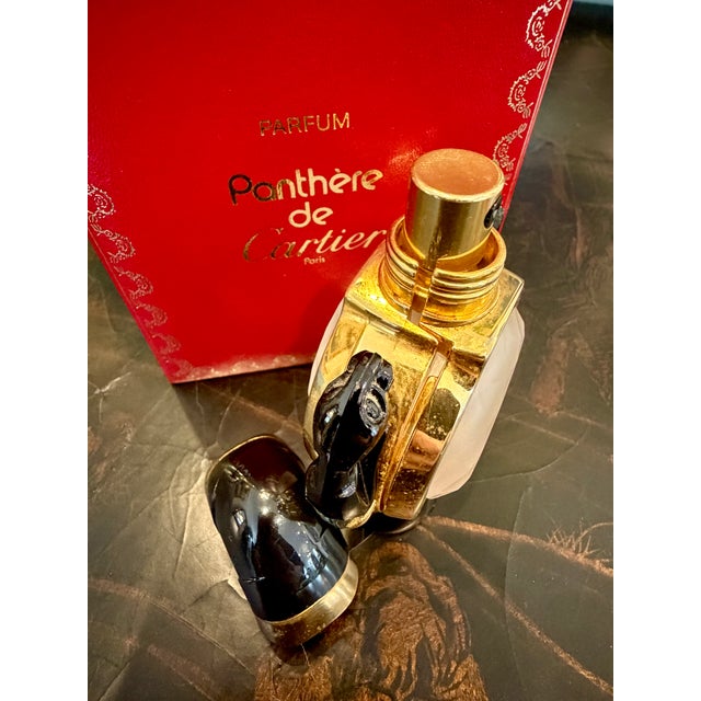 1990's Art Deco Style Panthère De Cartier Perfume Bottle and Case, Paris For Sale - Image 13 of 13