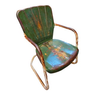 Mid-Century Patio Chair Clam Shell Art Deco 1936 -1944 For Sale