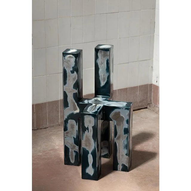 Contemporary Chapa Y Pintura Shanded Steel Seat by Mut Design For Sale - Image 3 of 7