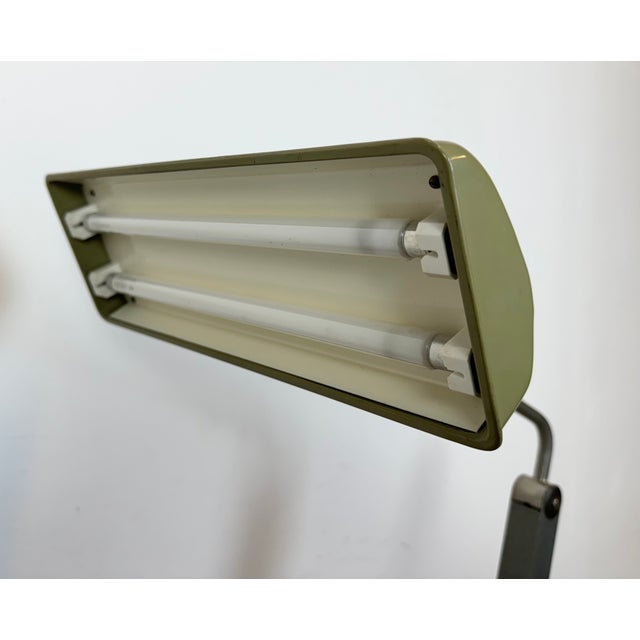 Industrial German Adjustable Flourescent Table Lamp, 1960s For Sale - Image 14 of 18
