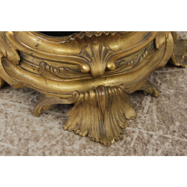 Vintage Louis XVI Style Bronze Marble Top Pedestal Table For Sale - Image 10 of 13