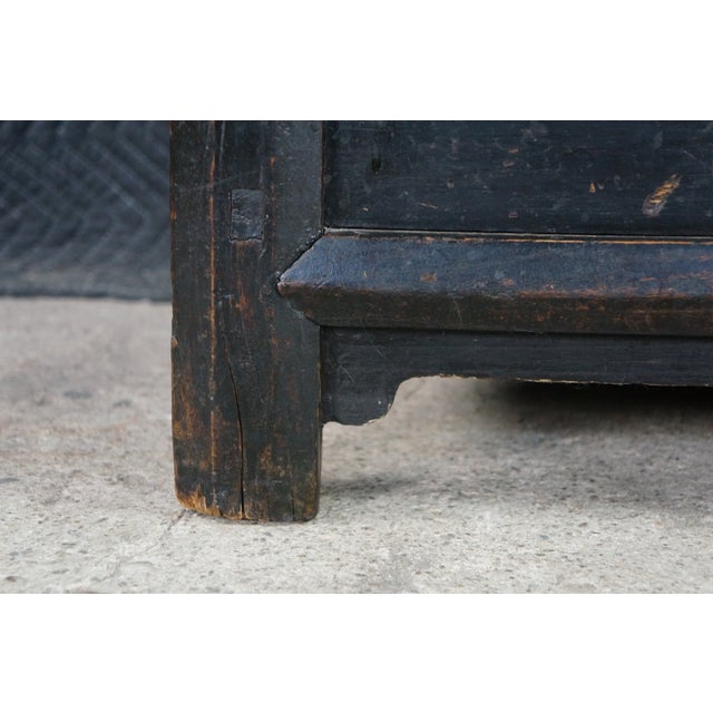 Wood Antique Chinese Lacquered Kang Coffee Altar Table Console Bench Seat 36" For Sale - Image 7 of 18