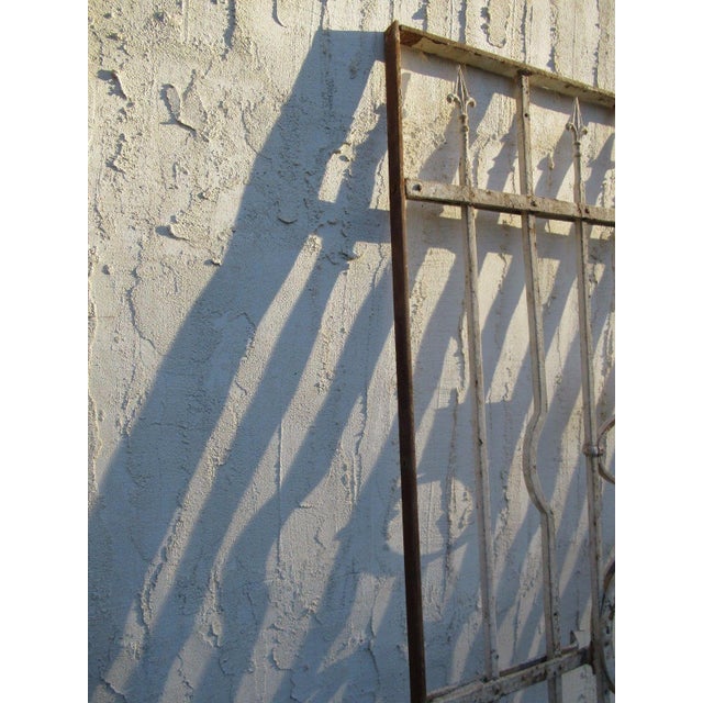 1900 - 1909 Antique Victorian Iron Gate Window Garden Fence Architectural Salvage Door #043 For Sale - Image 5 of 6