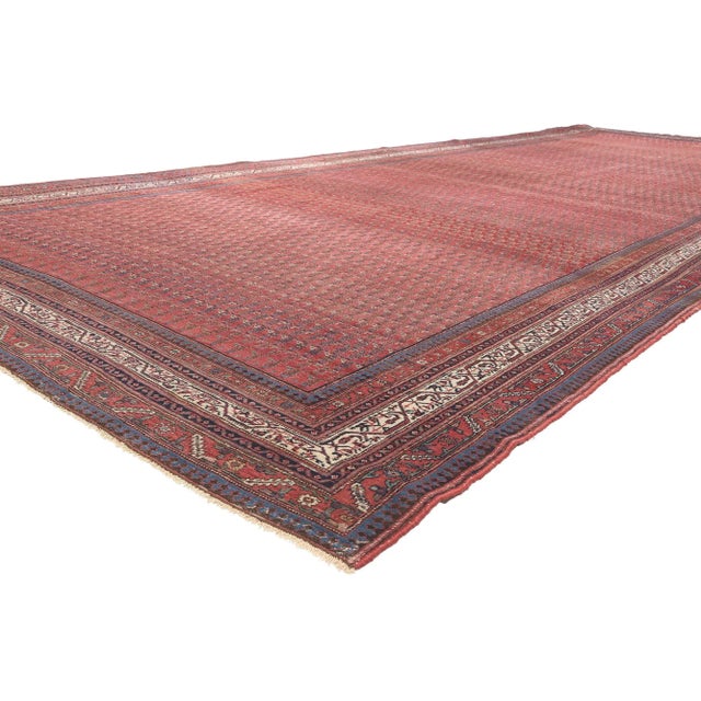 78658 Extra-Long Antique-Worn Persian Saraband Rug, 07'03 x 19'11. Traditional sensibility meets weathered charm in this...