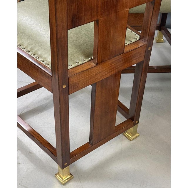 Vienna Secession Art Nouveau Chairs with Inlay, 1900s, Set of 4 For Sale - Image 11 of 13
