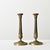 Exceptional quality French late 18th century brass candlesticks, Louis XVI-Directoire taste, like miniature Corinthian...