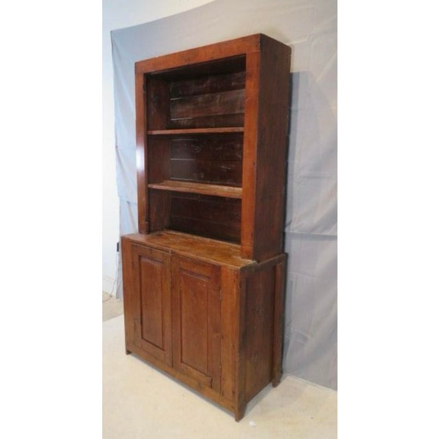 American 19th Century Walnut Open Step Back Cupboard For Sale - Image 3 of 5