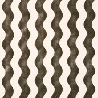 Schumacher X Miles Redd The Wave Velvet Fabric in Grey For Sale