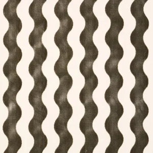 Schumacher X Miles Redd The Wave Velvet Fabric in Grey