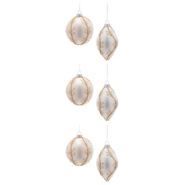 2020s Glass Ornament Set (Set of 6) For Sale - Image 5 of 5